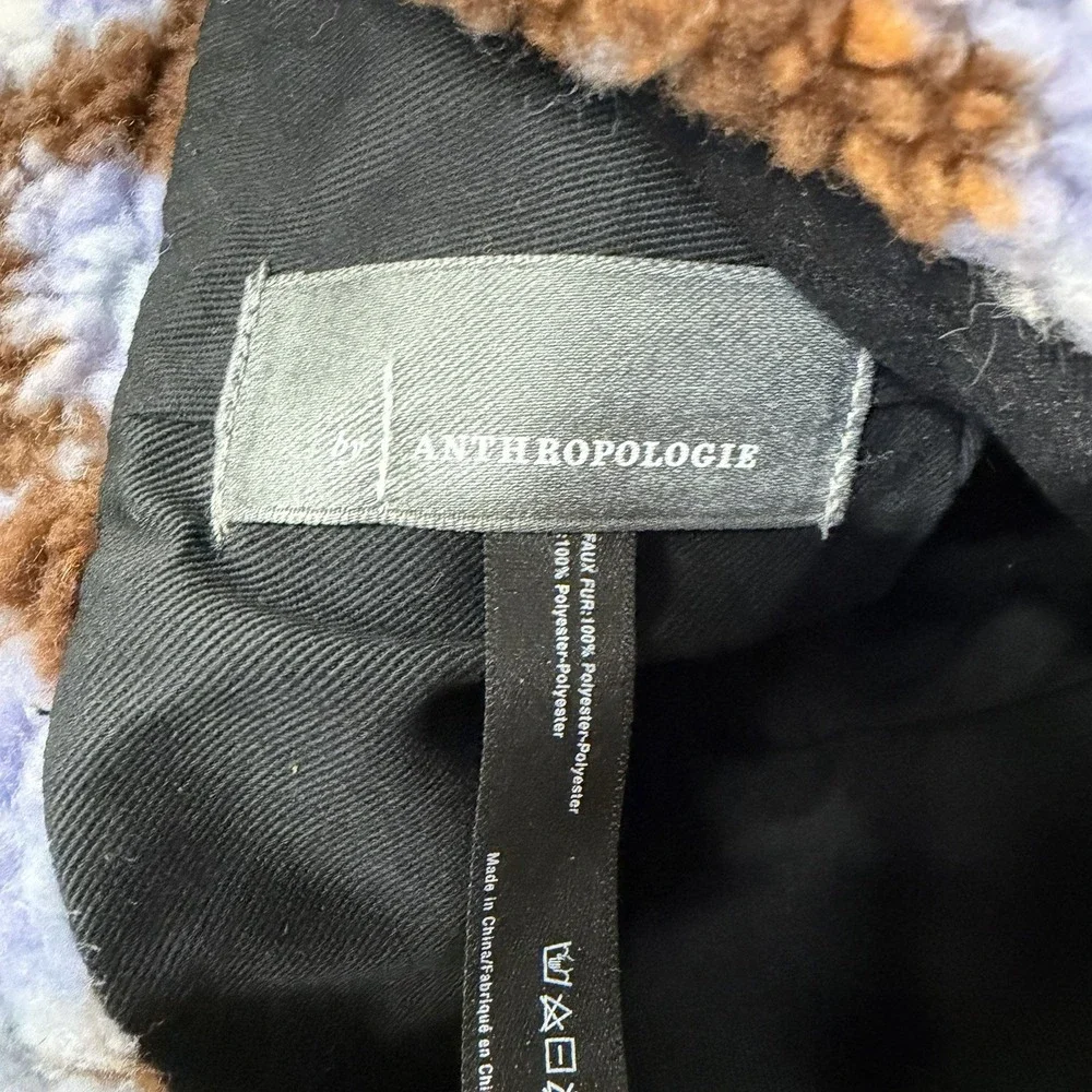 Anthropologie Faux Fur Bucket Hat Multicolor